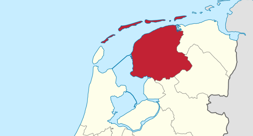 kaartje provincie Friesland